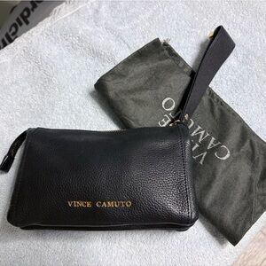 Vince Camuto Black Leather wristlet